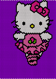 Hello Kitty Ballerina - hello kitty,ballerina,sanrio,ballet,character,tutu,bow,dance,panel,pink,white,purple