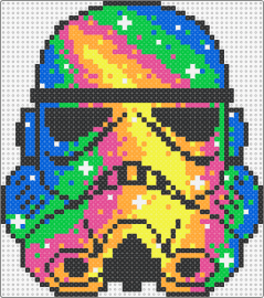 Rainbow Storm Trooper - storm trooper,star wars,helmet,galaxy,space,scifi,colorful,yellow,green