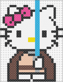 Hello Kitty Luke Skywalker - luke skywalker,hello kitty,sanrio,star wars,mashup,jedi,scifi,light blue,white,c