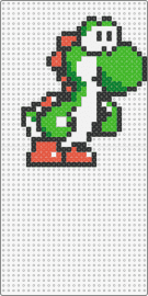 Super Mario #16 - yoshi,mario,dinosaur,nintendo,video game,character,cute,green,white,orange