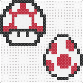 Super Mario #1 - egg,mushroom,mario,yoshi,nintendo,video game,red,white