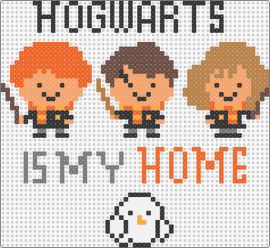 Hogwarts is My Home - hogwarts,harry potter,sign,book,story,movie,wizard,magic,text,orange,tan
