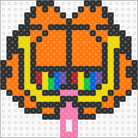 Trippy Garfield 2 - black, orange, yellow