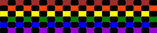 Rainbow checkers - black,red,purple,cotdparty