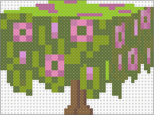 Flowering azalea bush - azalea, bush, cotdforests, flower, flowering azalea, gold, minecraft, pink, plant