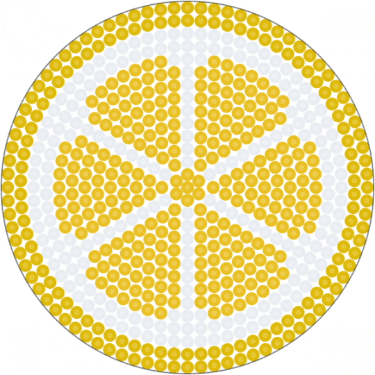 Fruit coasters pt. 2- Lemon - coaster, cotdfruit, lemon, series, white, yellow
