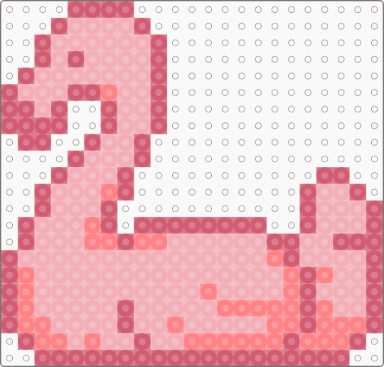 Flamingo pool float but with a darker outline - beige, bird, cotdpoolparty, flamingo, pink, pool, red, remix