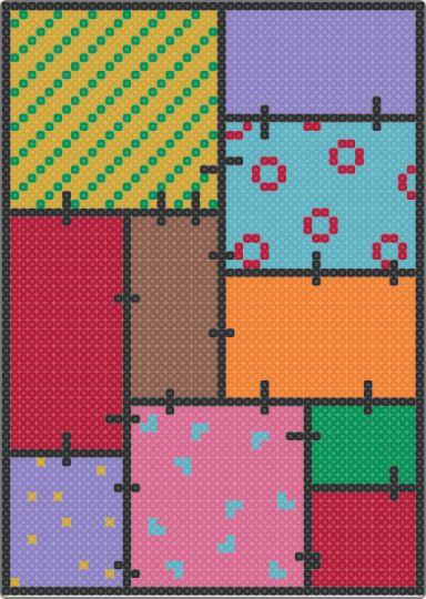 Patchwork quilt for cotd - orange,pink,red,cotdfill,cotd,colorblock,patchwork,quilt,colorful,fill