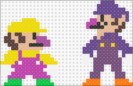 Wario and Waluigi - pink,yellow,purple