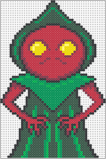 Flatwoods Monster - gray,green,red,flatwood,cryptid,flatwood monster