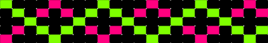 Scene zigzag cuff - black, cotdchevrons, green, pink