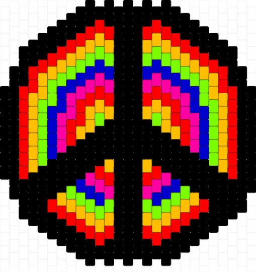 Peace - black,yellow,red,peace,symbol,rainbow