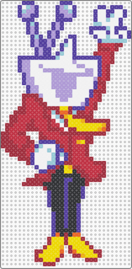 Tenna with Perler Colors - purple,red,tenna,deltarune,video games,undertale,toby fox,tv head,tv,television