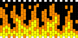 Flame cuff - flames,fire,fiery,heat,warm,cuff,yellow,orange,black