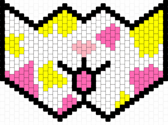 fursona mask - white,yellow,pink