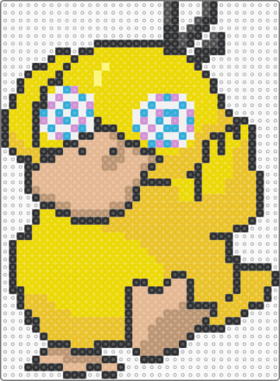 Trippy Psyduck v3 - yellow,beige