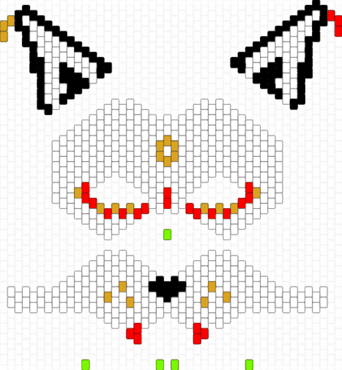 Full mask 2 - white,orange,red