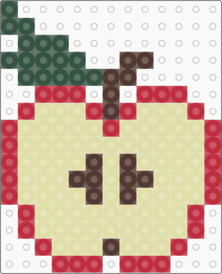 Whimsy Apple - red, yellow