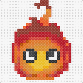 Calcifer - calcifer,howls moving castle,ghibli,anime,flame,fiery,character,orange,red
