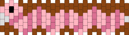 Re-worked worm - red,pink