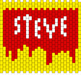 The owl house Steve bag panel - steve,owl house,text,panel,bag,animation,tv show,red,yellow