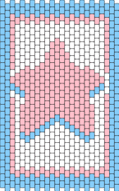 Trans flag star banner panel - transgender,star,pride,panel,bag,pastel,light blue,pink,white