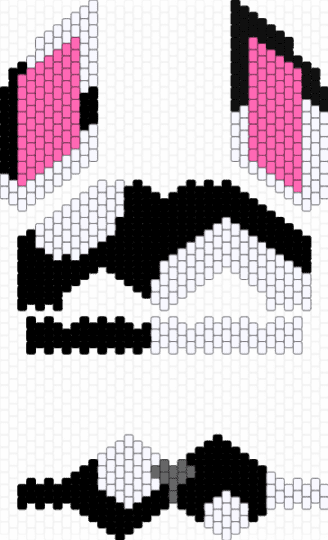 doggo therian mask - pink, white
