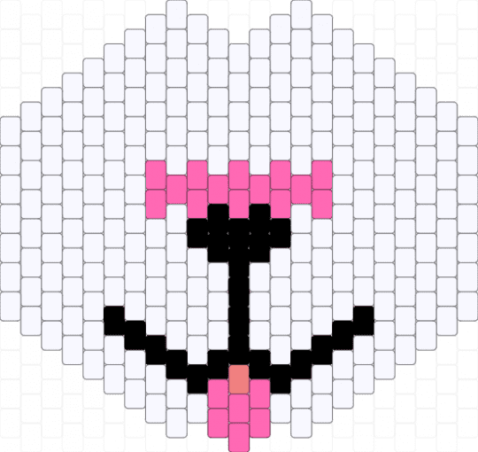 Dawgy mask 2 - white,pink
