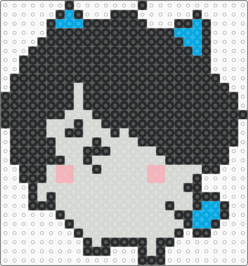 emo hachiware - beige, black, chiikawa, emo, hachiware, light blue, peak, white