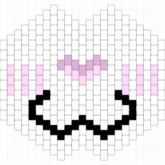 Cute Blushing W Kitty Mask - white,kitty,w mouth mask
