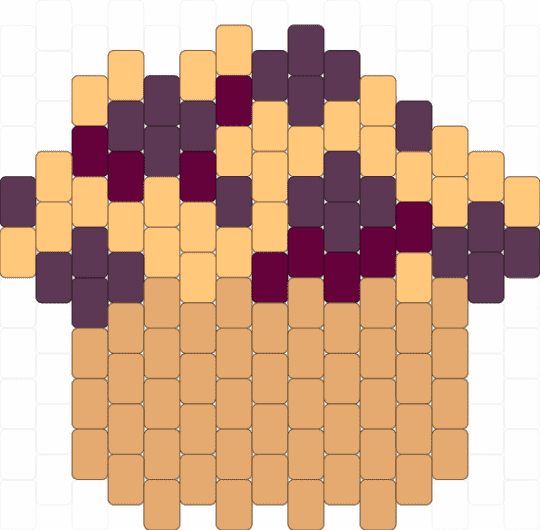 Blueberry Muffin - orange, pink