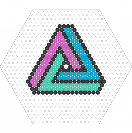 Optical Illusion - pink,teal,light blue