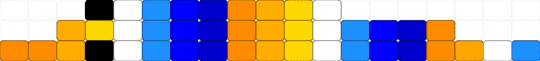 aroace worm (may be kinda small) - orange, purple