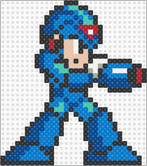 Mega Man X - blue, capcom, mega man, mega man x, pixel art, retro, snes, sprite, super nintendo