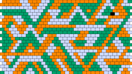 hmmmm - geometric,panel,interlocking,vibrant,complex,orange,green