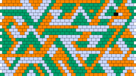 hmmmm - geometric,panel,interlocking,vibrant,complex,orange,green