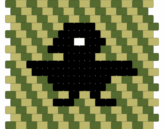 Crow Screaming (made by my younger sibling) - beige, gold