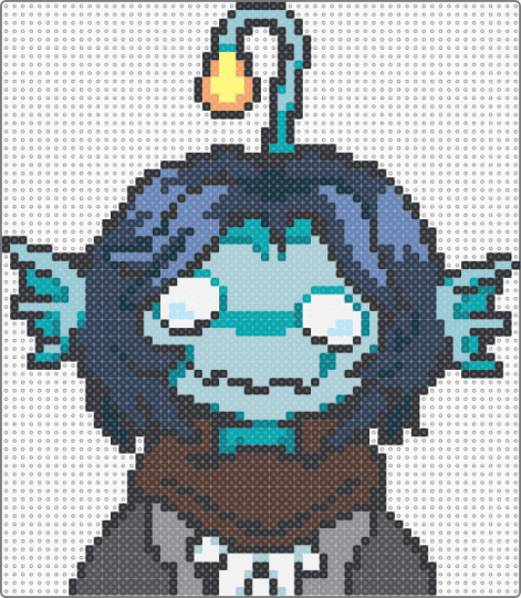 Sebastian Solace - character, colorful, fish, gray, light blue, pressure, purple, sebastian solace, sebastian solace pressure, video game