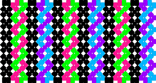 Vertical twisting x-base - green,pink,purple,light blue,blue,black,colorful,twist