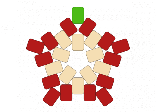 apple star - beige, red