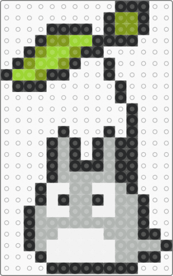 totoro perler - beige
