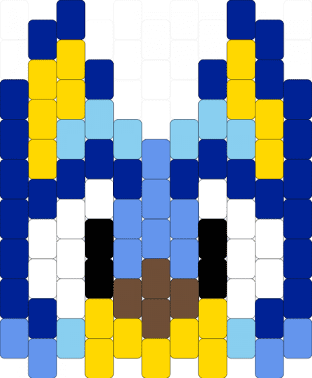 bluey charm - light blue, purple, yellow