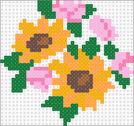 Animal crossing mums flower sweater - orange,green,pink,cotdflowers