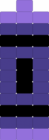 crayon keychain >:3 - black, purple
