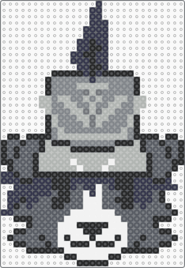 stanley puppington (my fursona) perler!!! - black, border collie, dog, furry, fursona, gray, grey, white