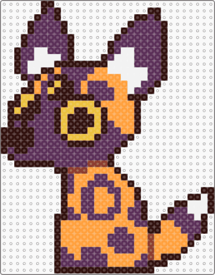 Tweesee perler - brown, lapfox, orange, pink, tweesee, yellow
