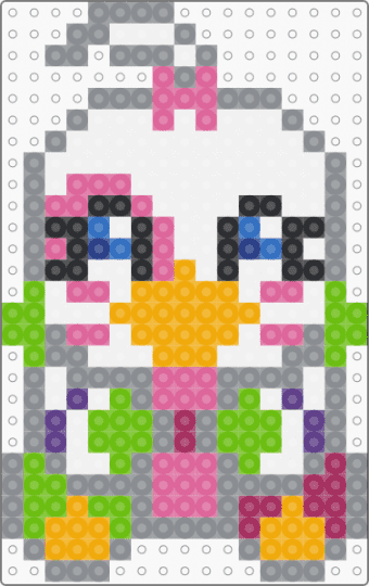 Freddy 18 - gray, green, pink