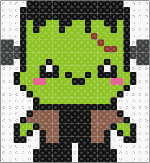 frank 1 - black, frankenstein, green, halloween, monster