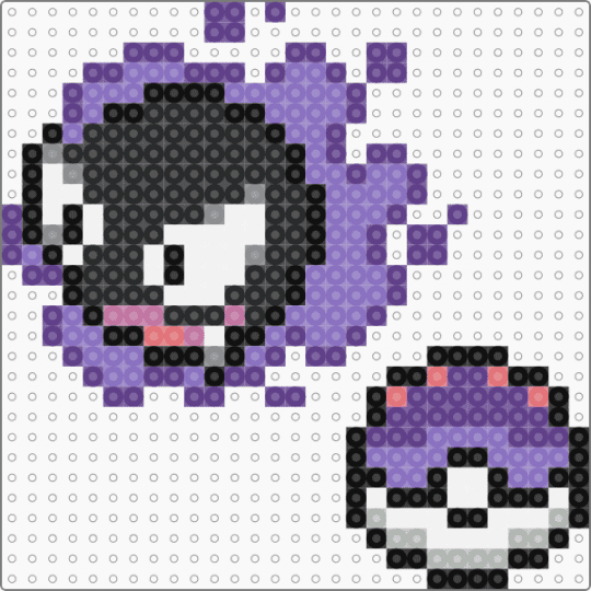 Gastly - blue, purple