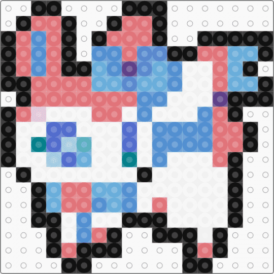 Sylveon - light blue, red